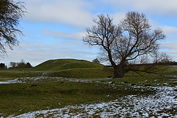 The motte seen from the bailey February 2014
